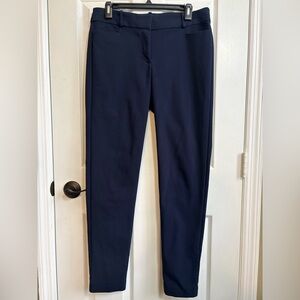 LOFT Navy Blue Curvy Skinny Ankle Pant, Size 4 Tall